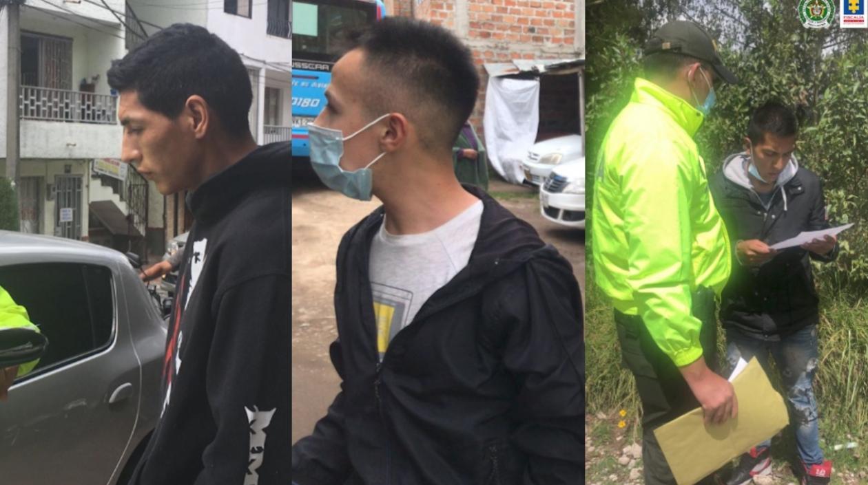 Tres de los presuntos implicados en el tráfico de migrantes.