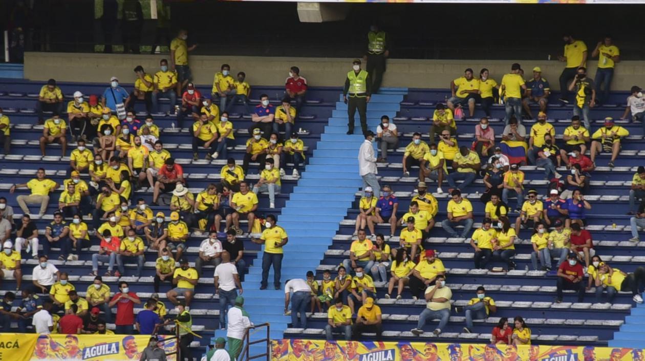 Partido anterior de eliminatoria en el estadio Metropolitano.