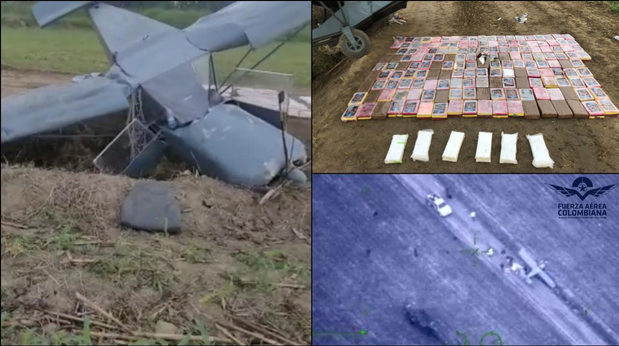 Avión ultraliviano hallado con droga.