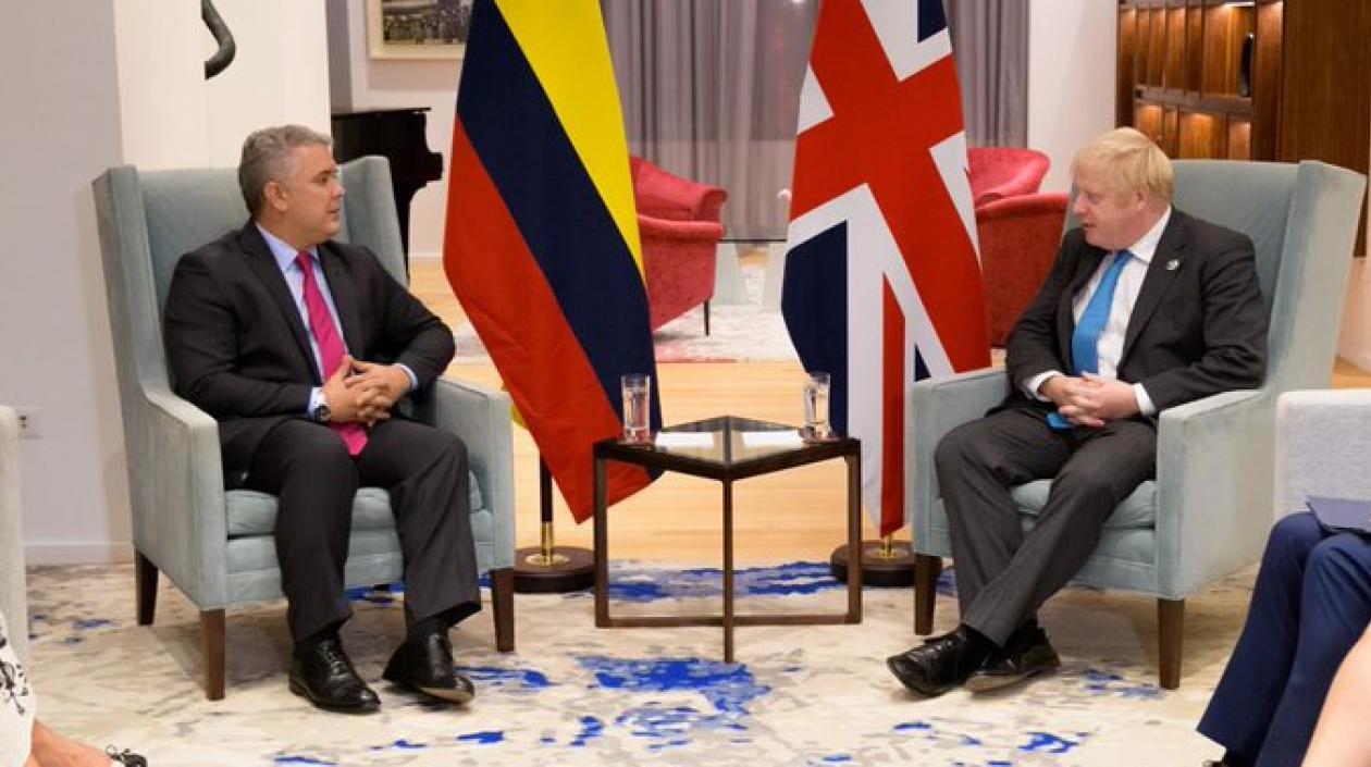 El presidente Iván Duque y el Primer Ministro Boris Johnson.