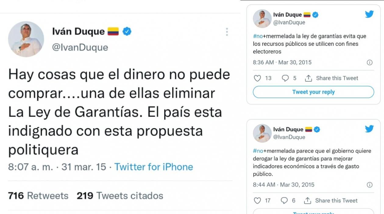 Los trinos de Iván Duque.