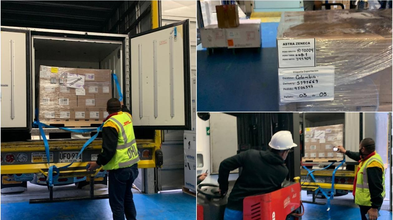 Llegada de vacunas de AstraZeneca a las bodegas del Ministerio de Salud.