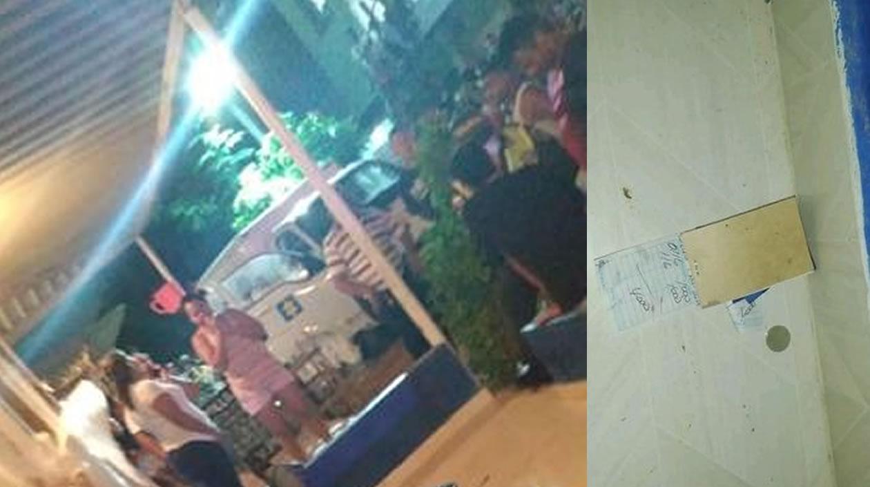 Lugar de los hechos y el talonario con el cual le apuntaba la bolita a su cliente.