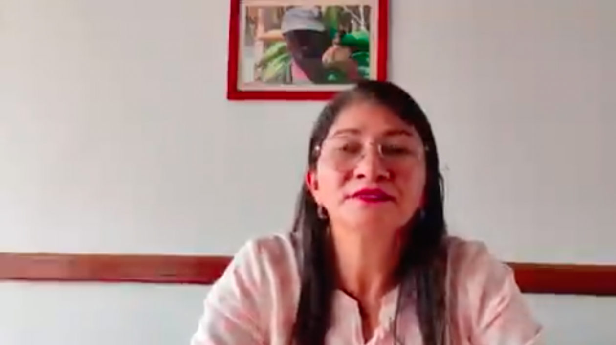 La senadora del Partido Comunes, Sandra Ramírez.