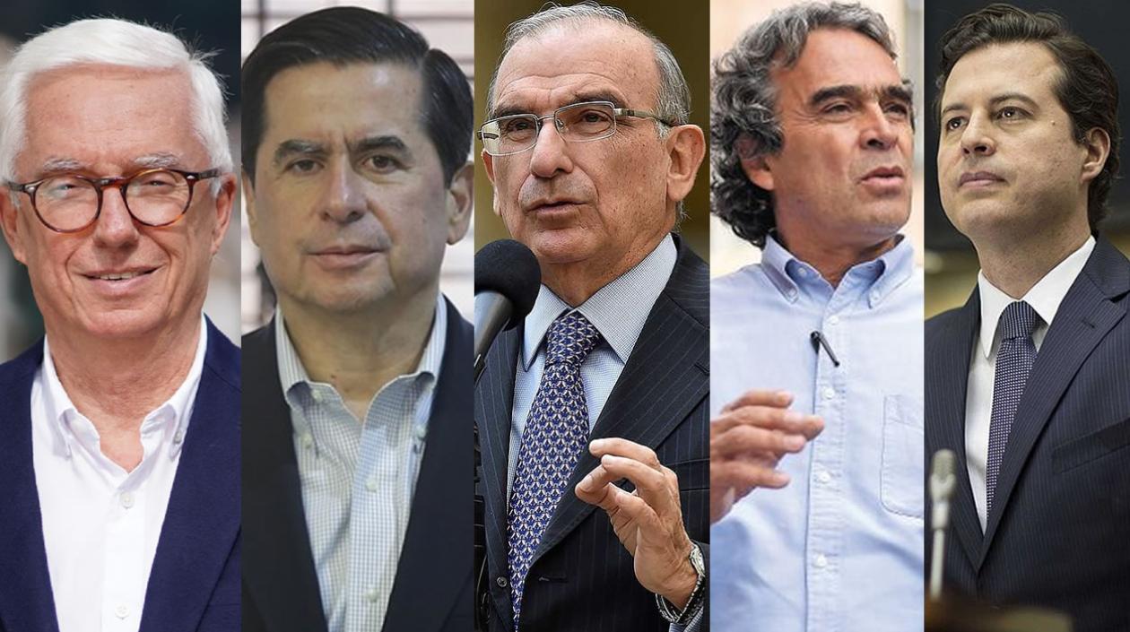 Jorge Enrique Robledo, Juan Fernando Cristo, Humberto De la Calle, Sergio Fajardo, y Juan Manuel Galán