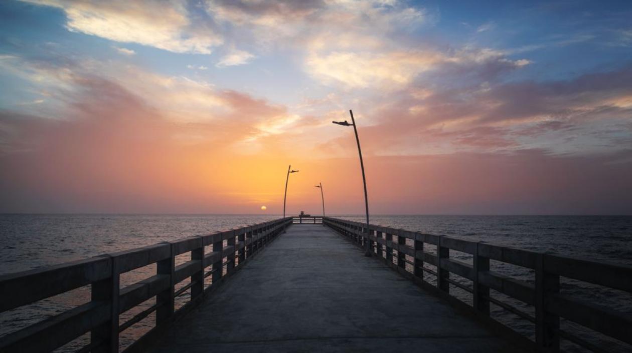 Imagen del muelle de Puerto Colombia.