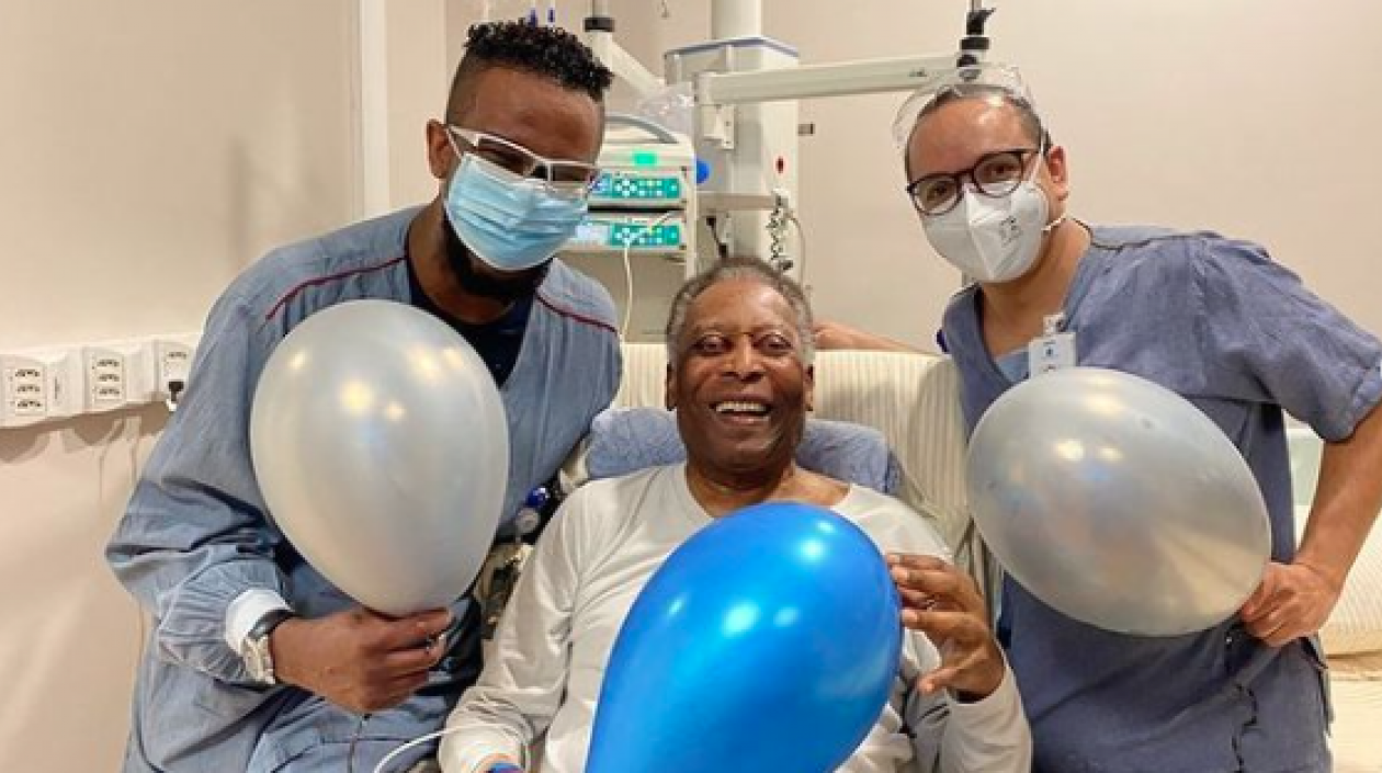 Pelé en el hospital.