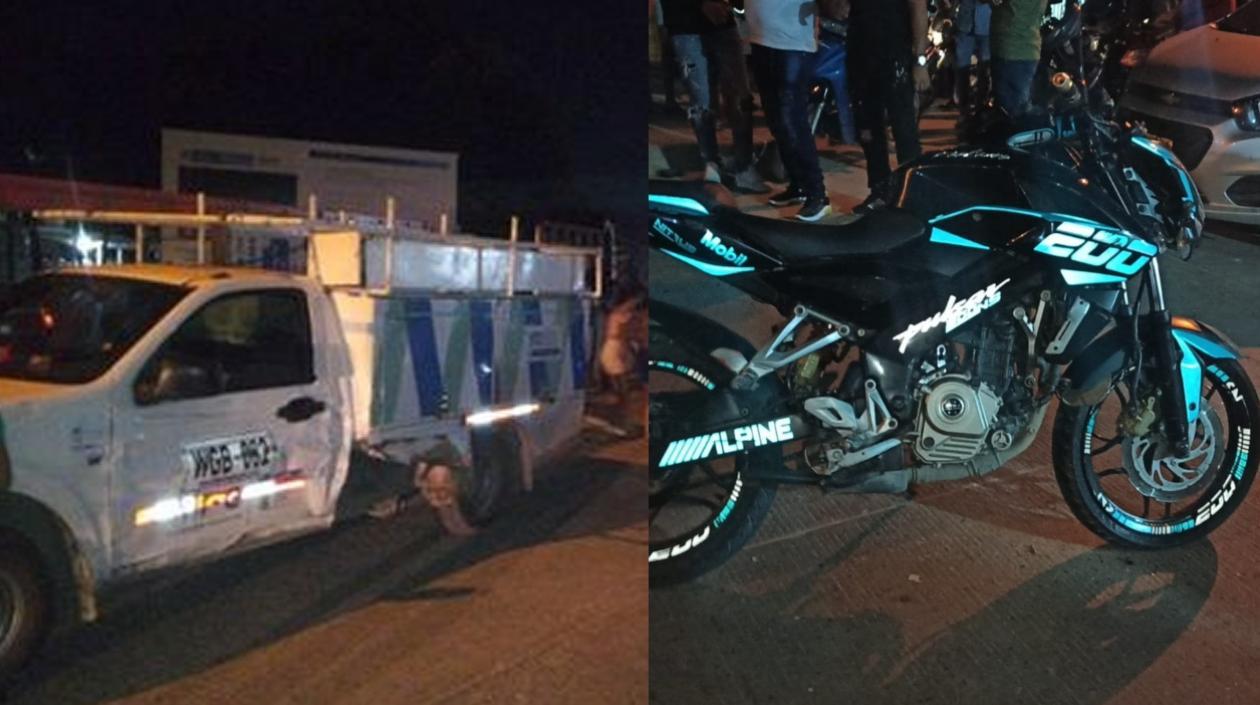 Vehículos implicados en el accidente de tránsito. 