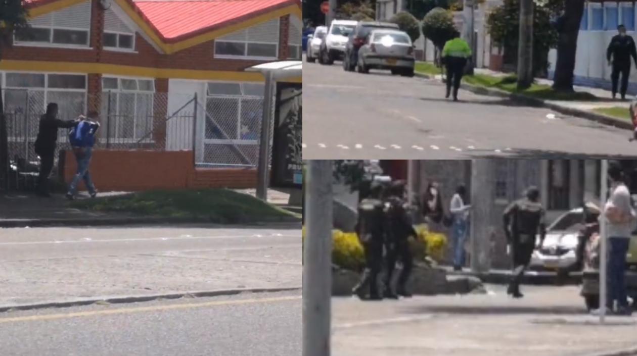 Momentos en que recapturan un recluso.