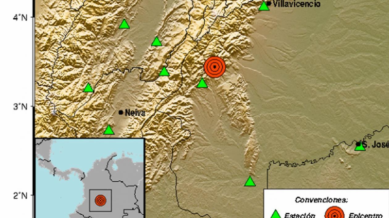 Mapa del sismo