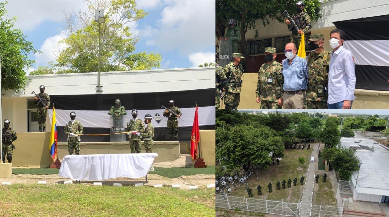Entrega de la base militar al Ejército Nacional. 