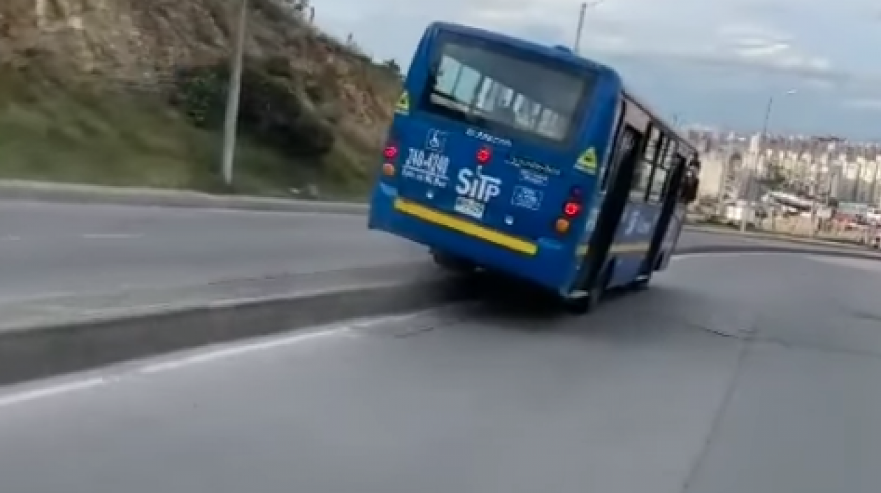 Imagen de la imprudencia del conductor.