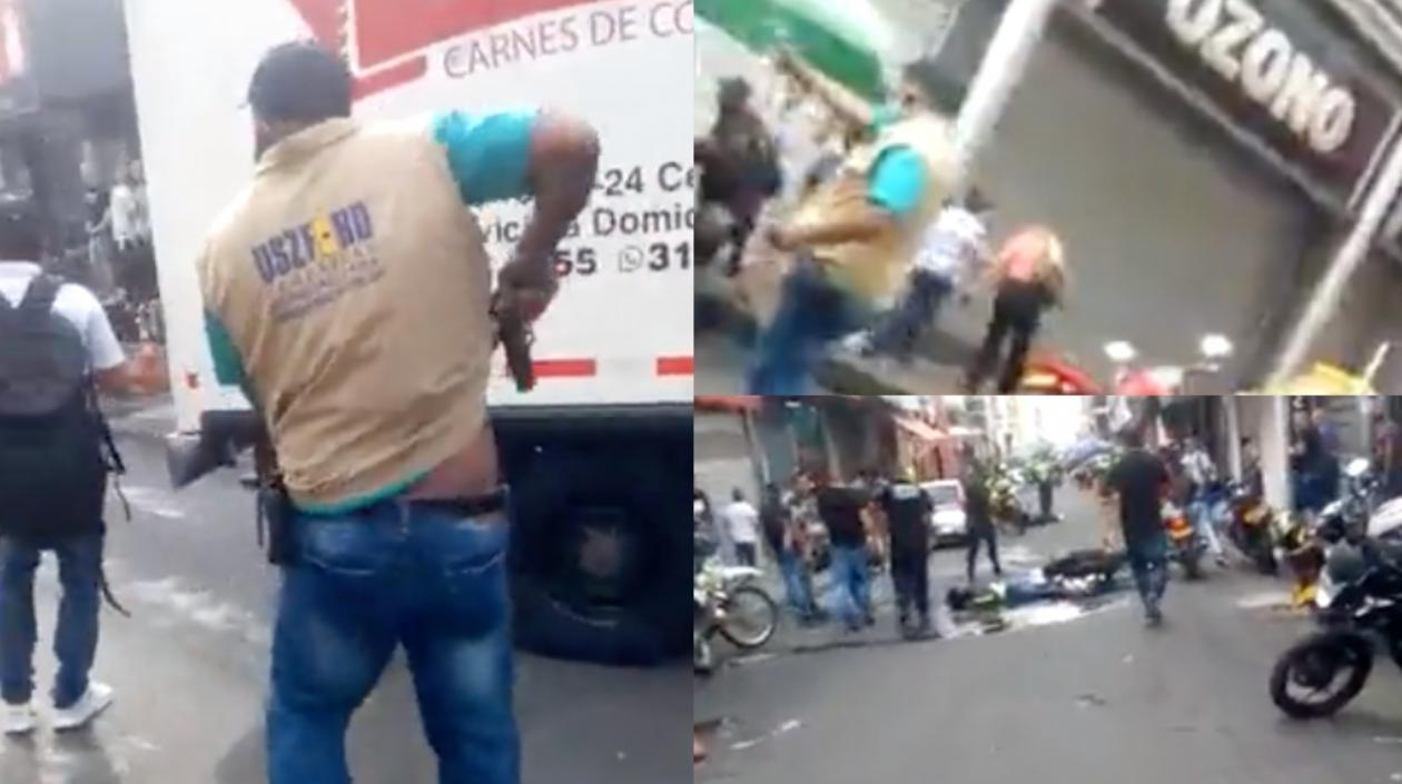 Imágenes de la balacera.