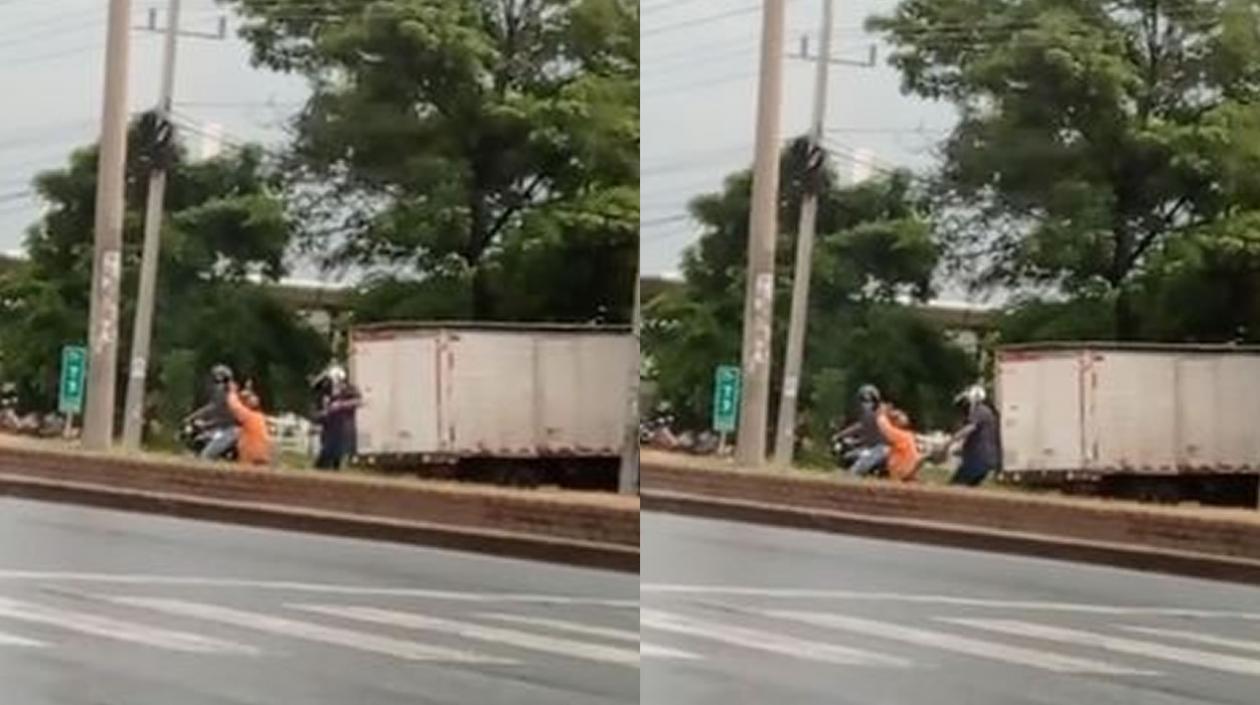 Fleteo en la calle 30. 