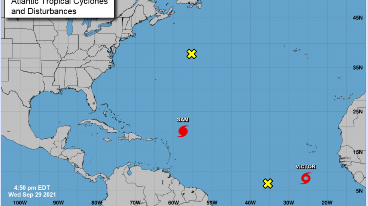 La tormenta Víctor no representa peligro, por ahora.