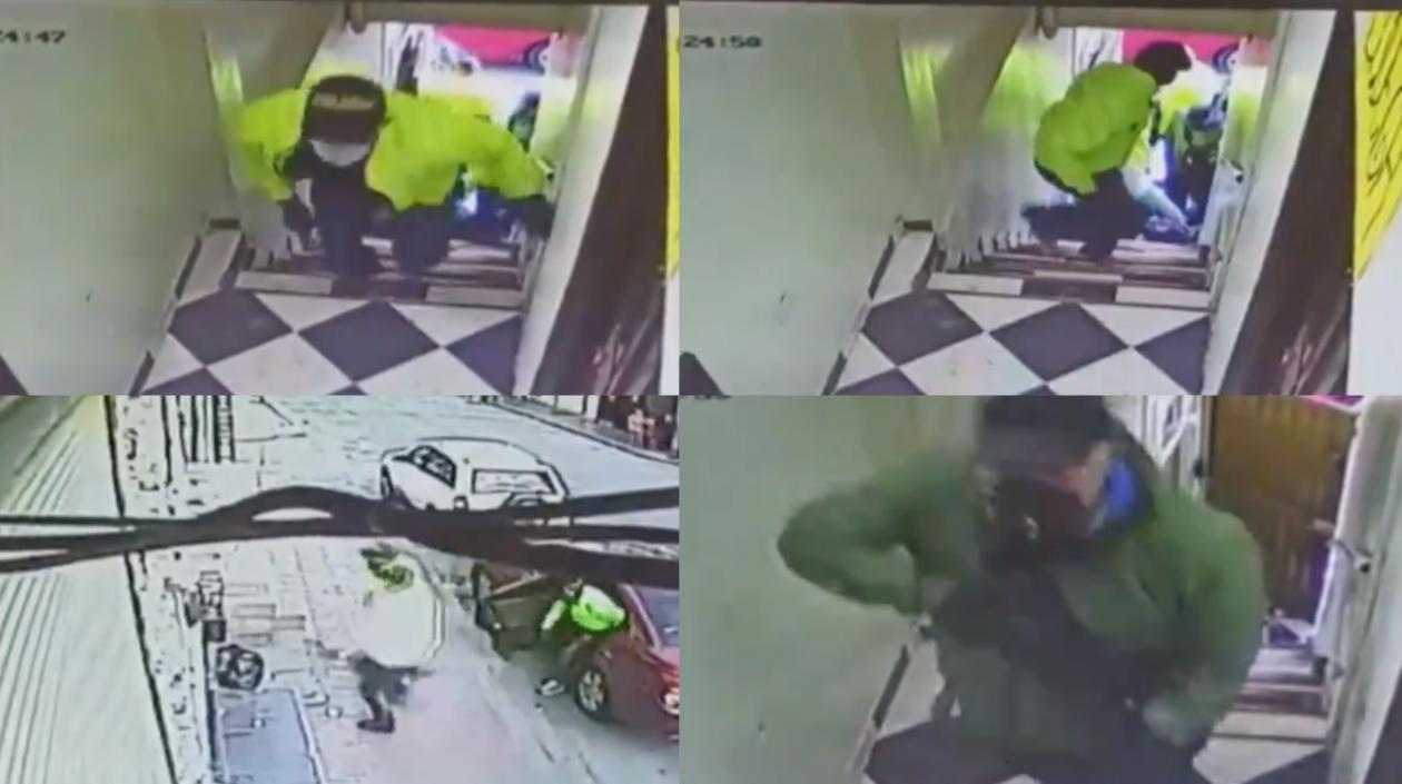 Imágenes del atraco.