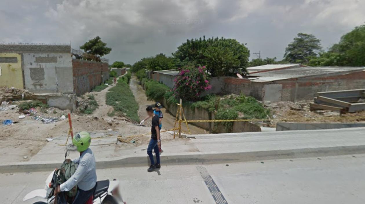 Aspecto del arroyo donde habría desaparecido el adolescente. 