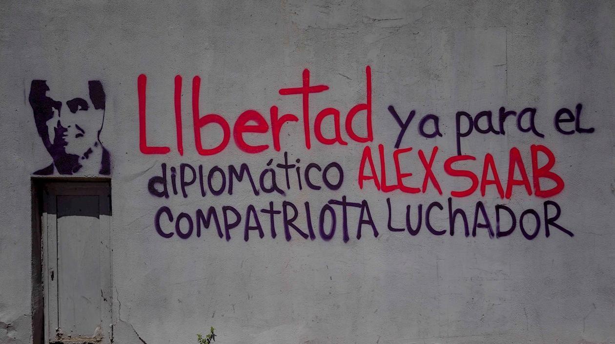 Imagen en Caracas sobre el empresario.