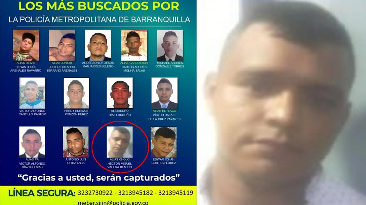 Héctor Valega Blanco, aparece en el cartel de los más buscados. 
