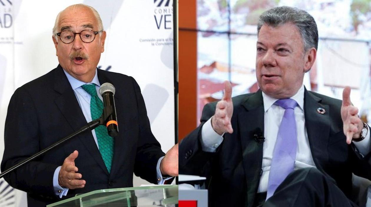 Andrés Pastrana y Juan Manuel Santos.