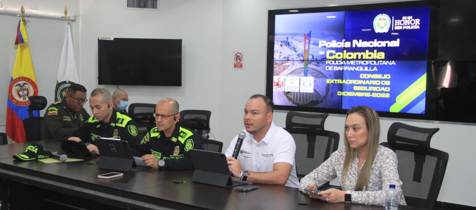Consejo extraordinario de seguridad realizado en el comando de la Policía Metropolitana. 
