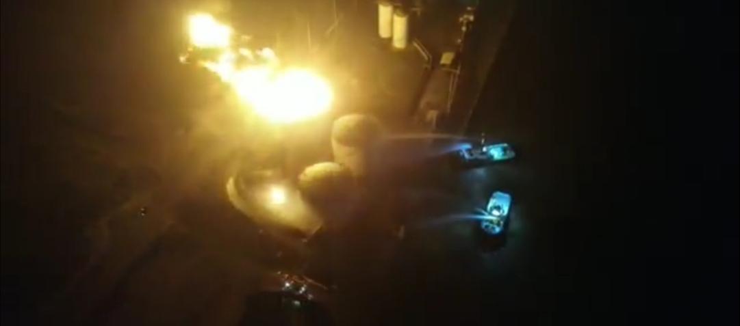 Incendio desde el aire. 