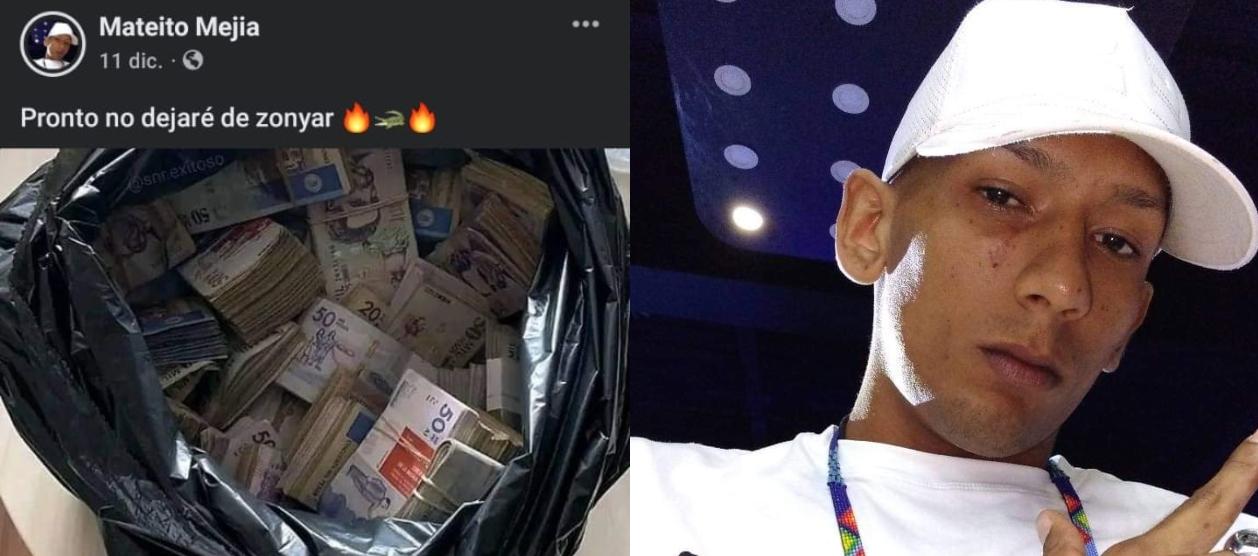 Mateo Mejía Molina y la publicación.