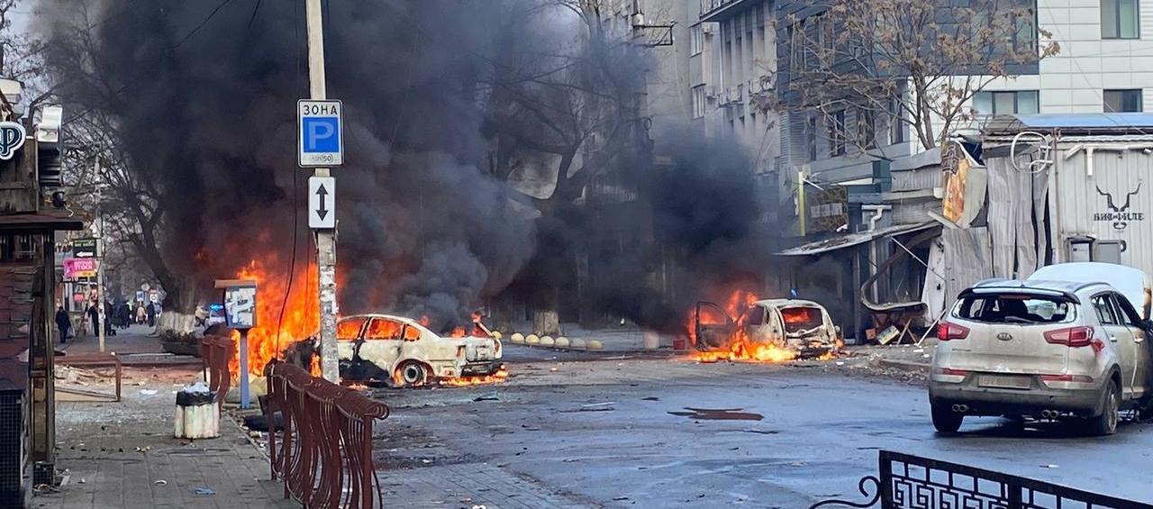 La ciudad de Jersón, en Ucrania, este sábado de Navidad tras los ataques rusos.