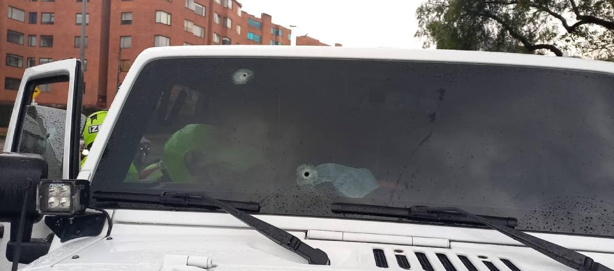 La camioneta en la que se movilizaba el menor fallecido.