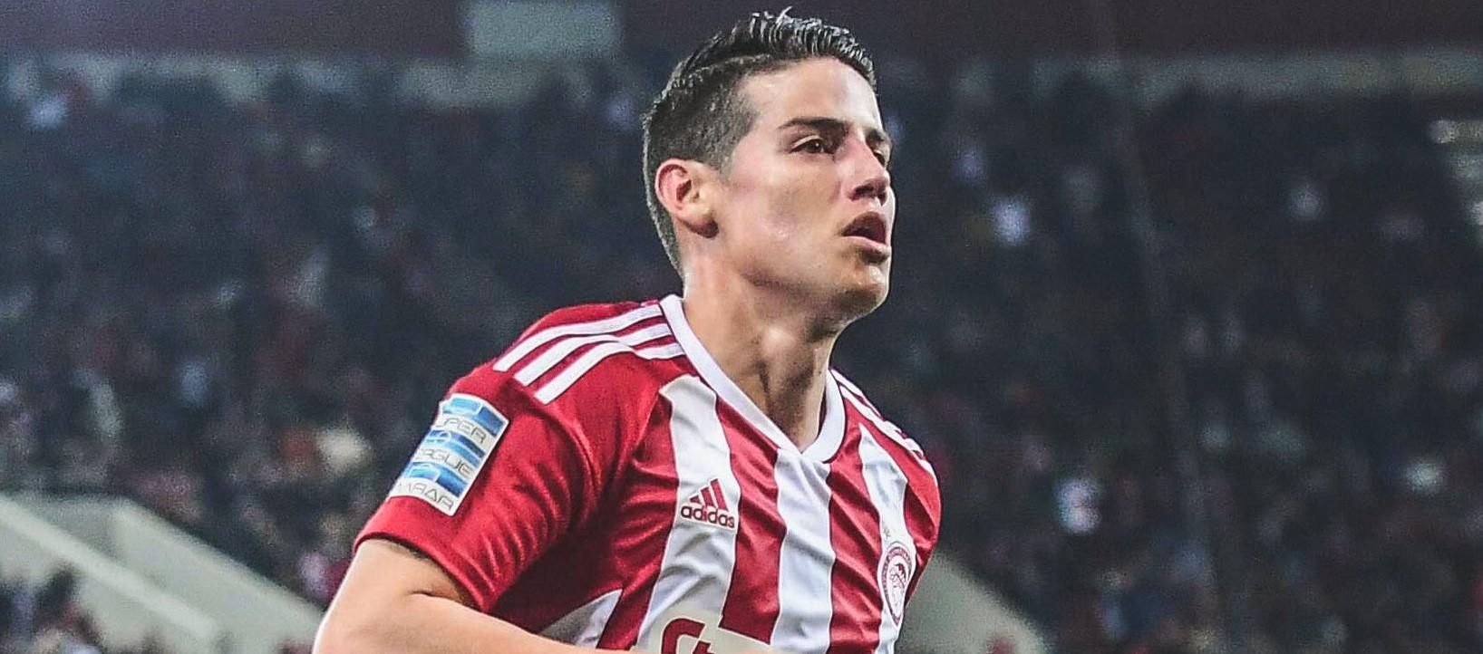 James Rodríguez completó tres goles con el Olympiacos.