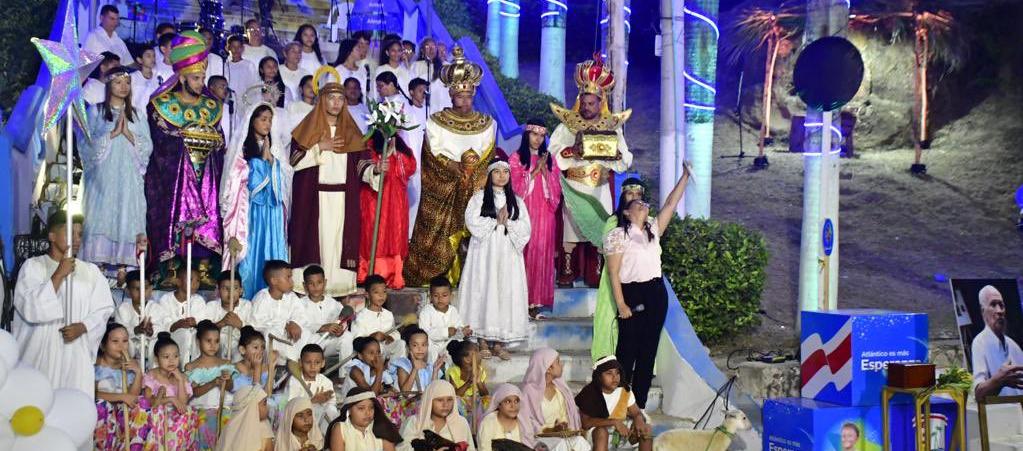 Sesenta artistas participaron en la escenificación del nacimiento en Belén