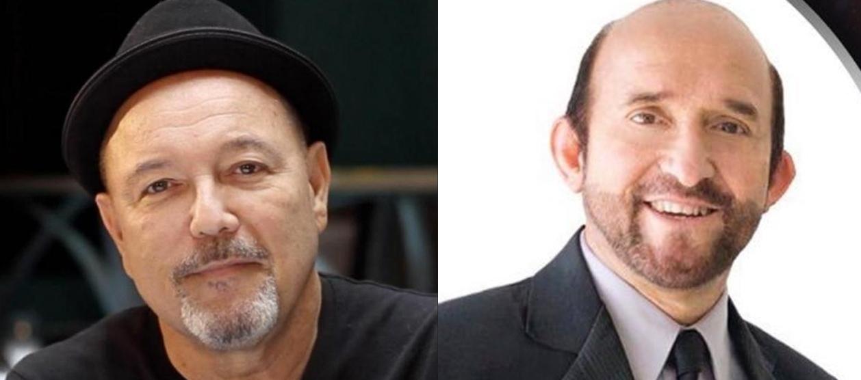 Rubén Blades, músico panameño y Ley Martin, hombre de radio barranquillero.