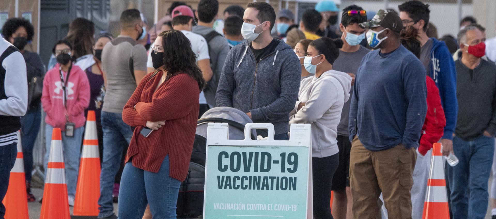 Un centro de vacunación en Miami, en una fotografía de archivo.