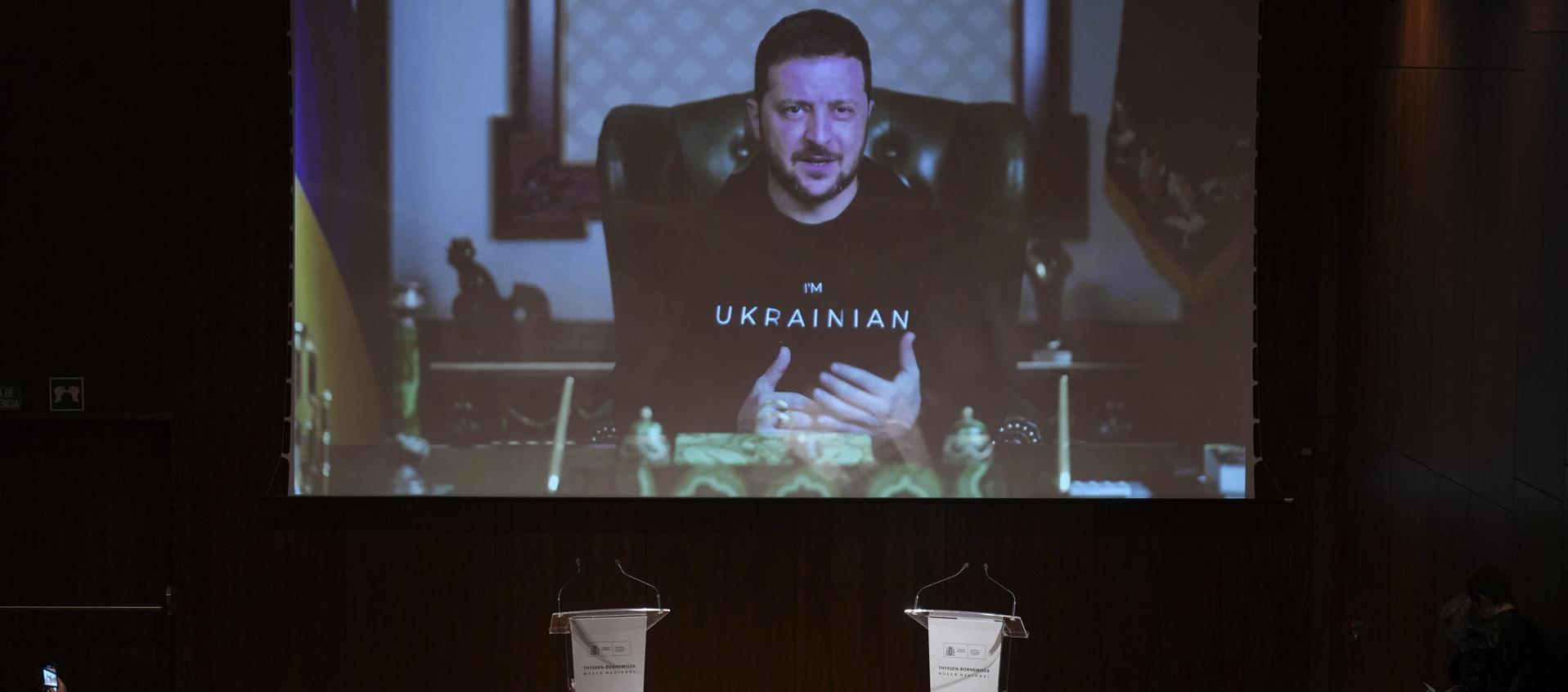 El presidente de Ucrania, Volodímir Zelenski, en su mensaje de Navidad.