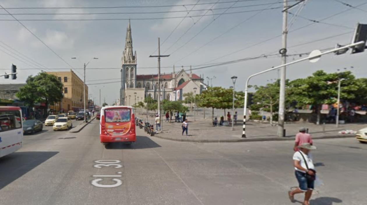 Calle 30 con carrera 38, donde ocurrieron los hechos. 