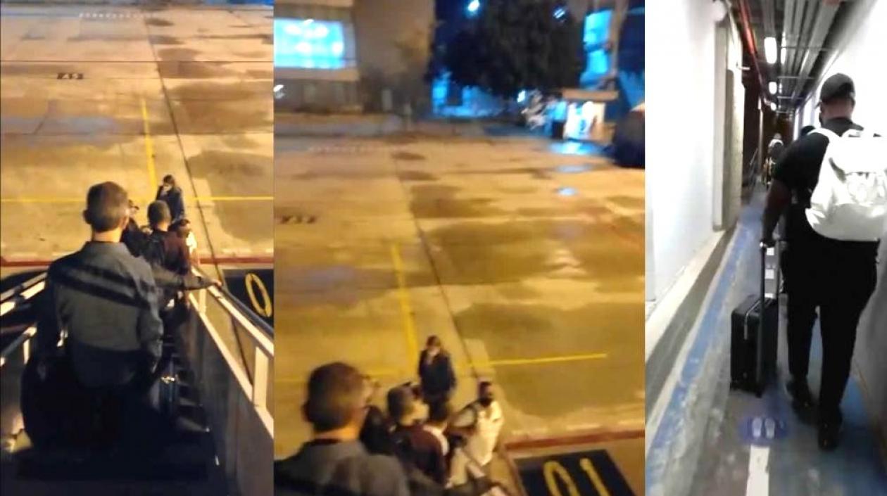 Una queja recurrente: el trayecto al aire libre desde el avión hacia las salidas, en invierno o verano.