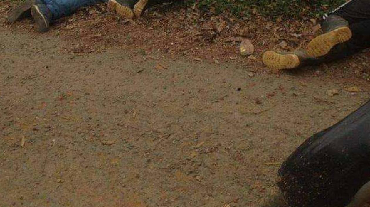 Imagen de tres víctimas.