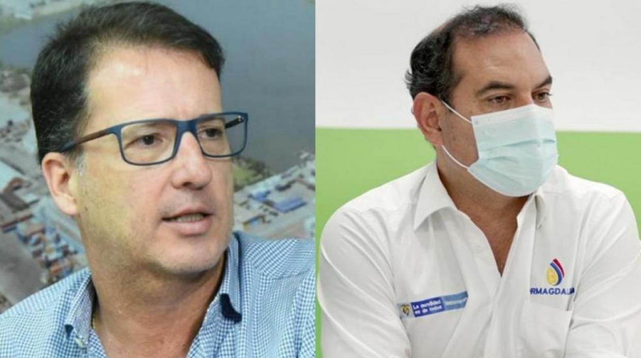 El presidente de la SPRB, René Puche, y el Director de Cormagdalena, Pedro Pablo Jurado.