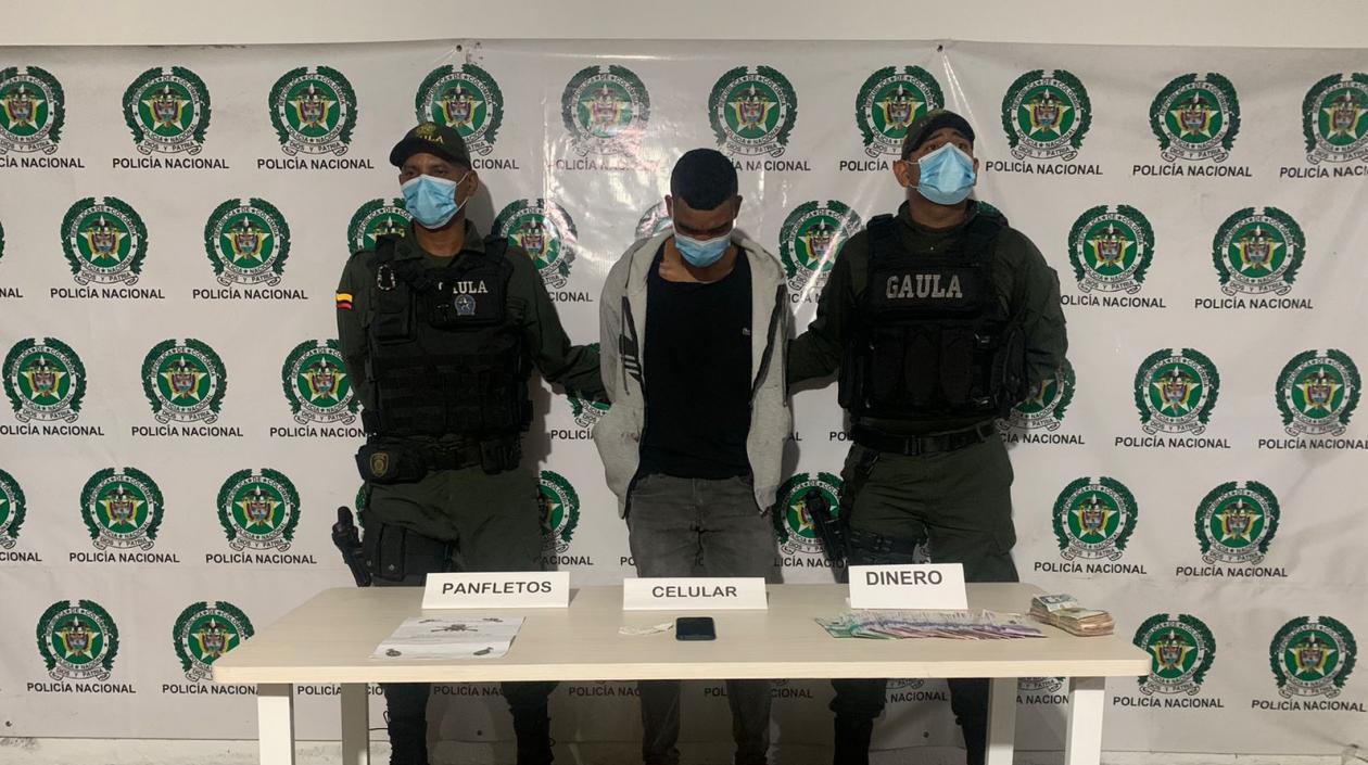 El capturado quedó a disposición de la Fiscalía. 