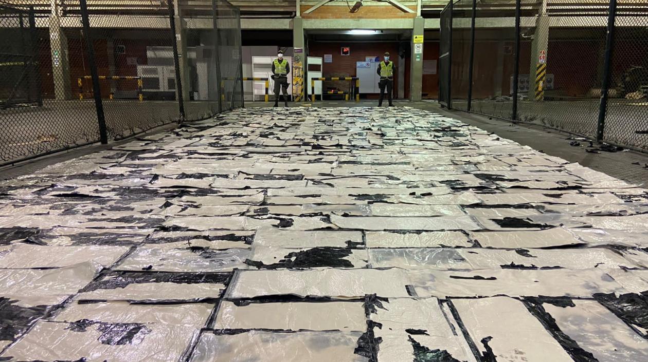 Cocaína incautada en Buenaventura. 