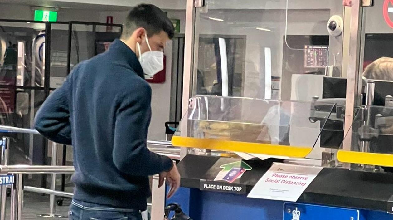 Novak Djokovic, tenista serbio, a su llegada a Australia. 