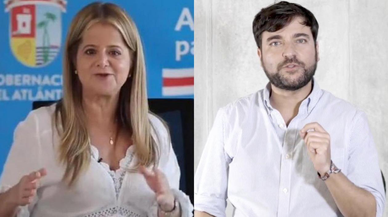 La Gobernadora Elsa Noguera y el Alcalde Jaime Pumarejo.