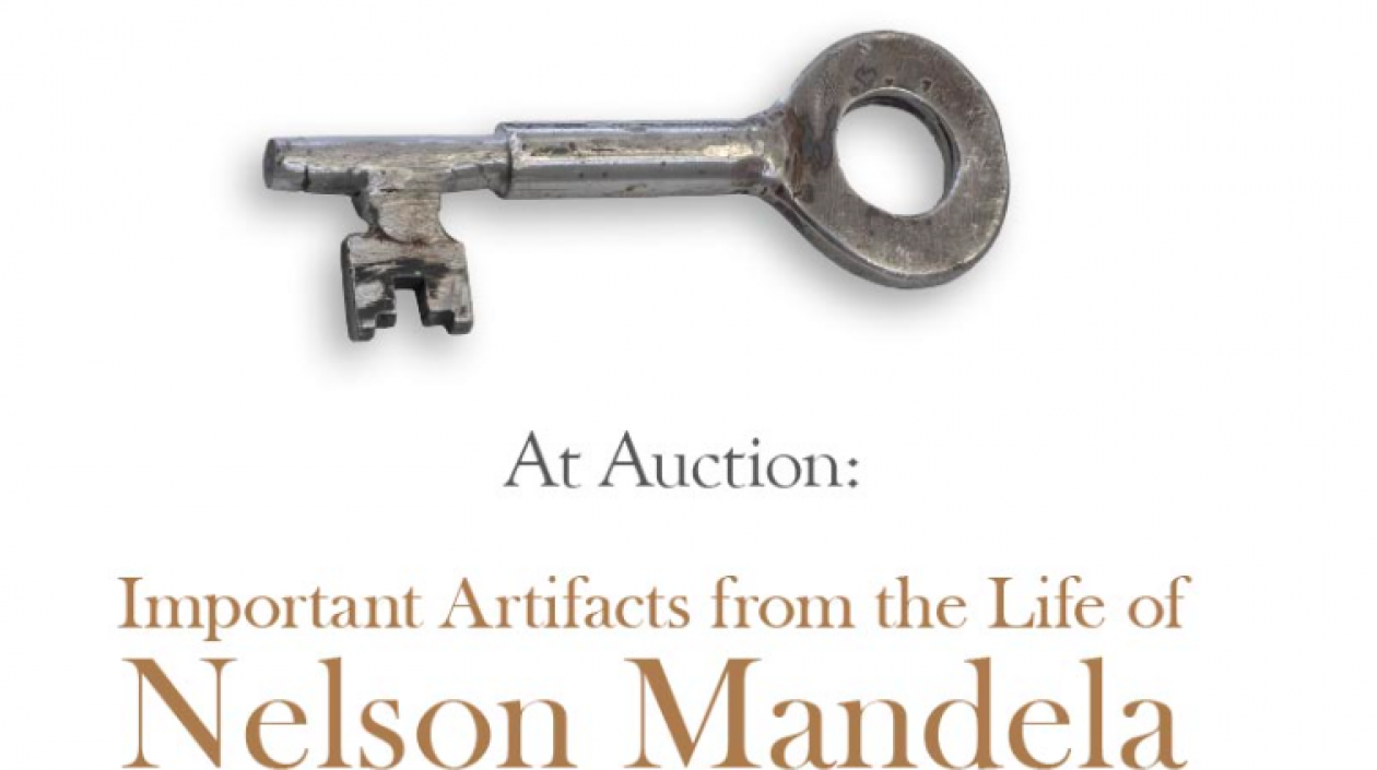Llave de la celda donde estuvo recluido Nelson Mandela. 
