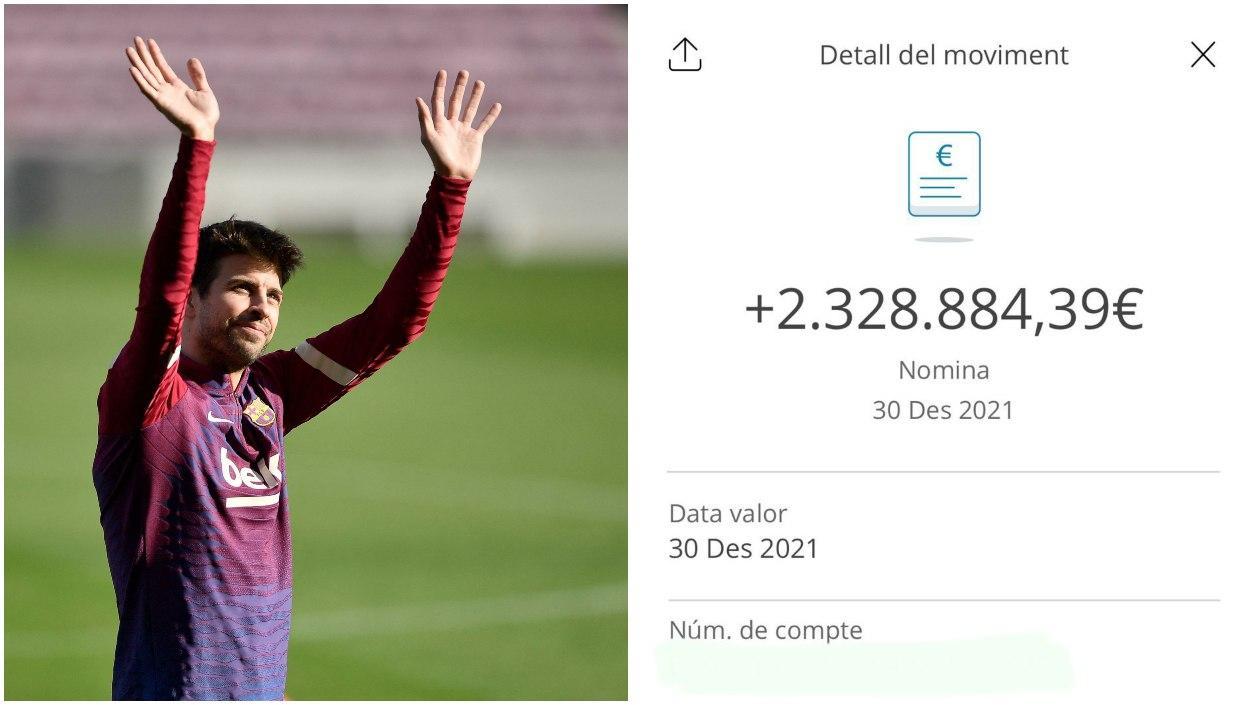 Piqué reveló su salario. 
