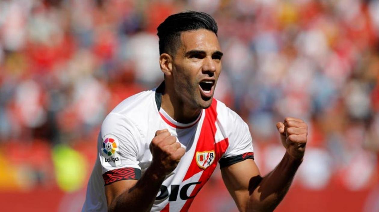 Falcao García celebra un gol. 