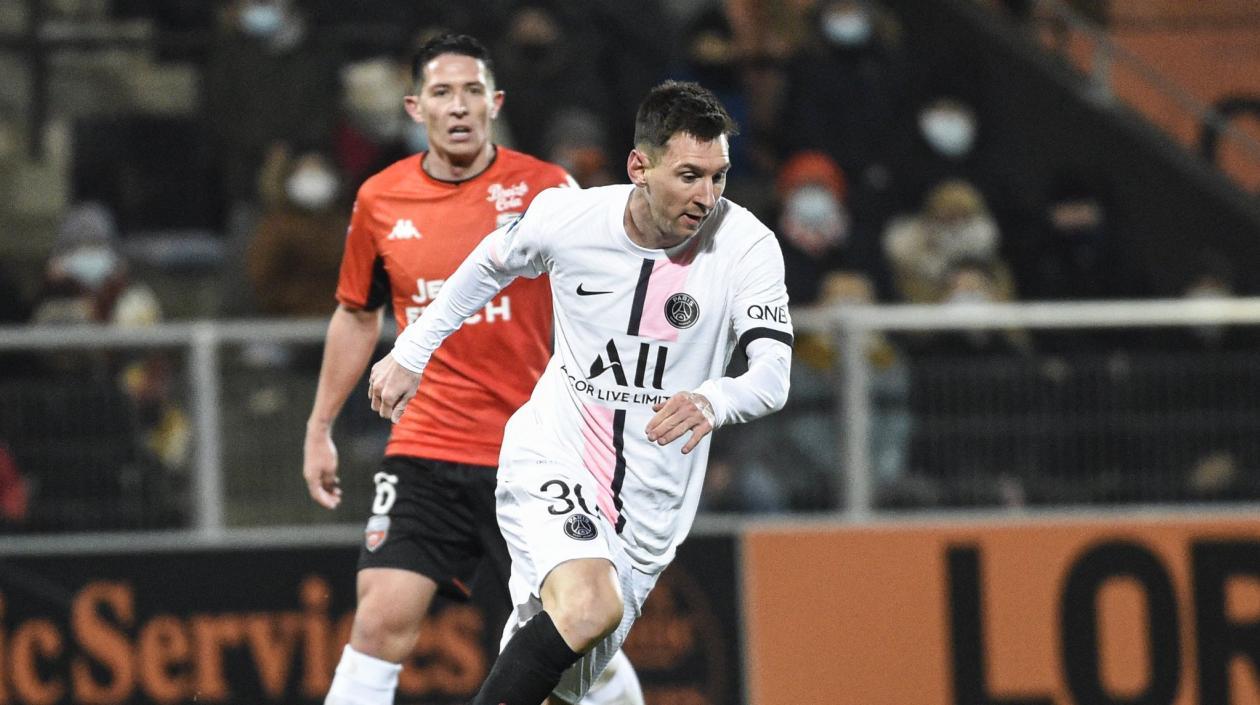 Lionel Messi en un partido con el PSG. 