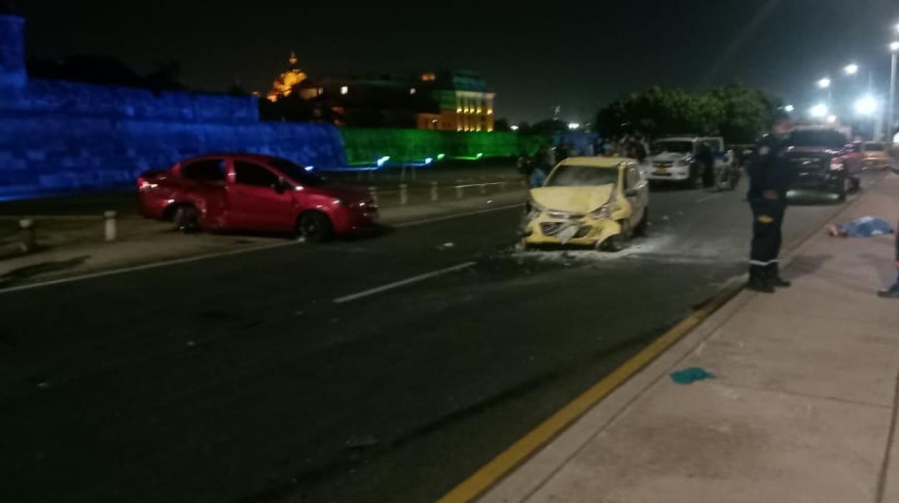 Aspecto del accidente. 