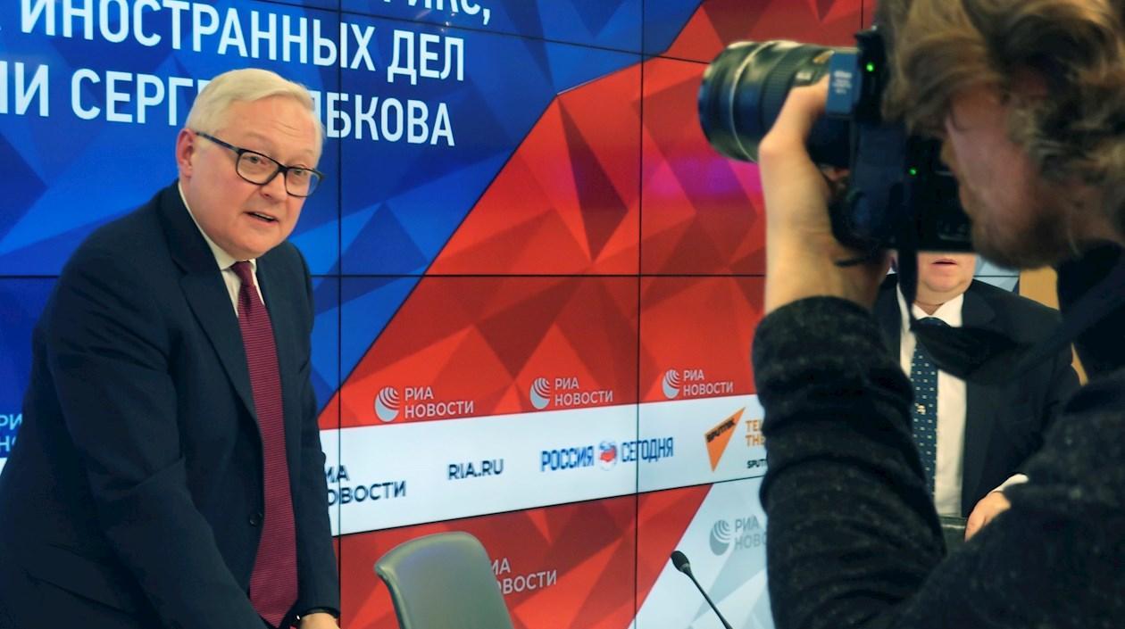 El viceministro de Exteriores ruso, Serguéi Riabkov, negociador jefe ruso en las negociaciones con EEUU en Ginebra.