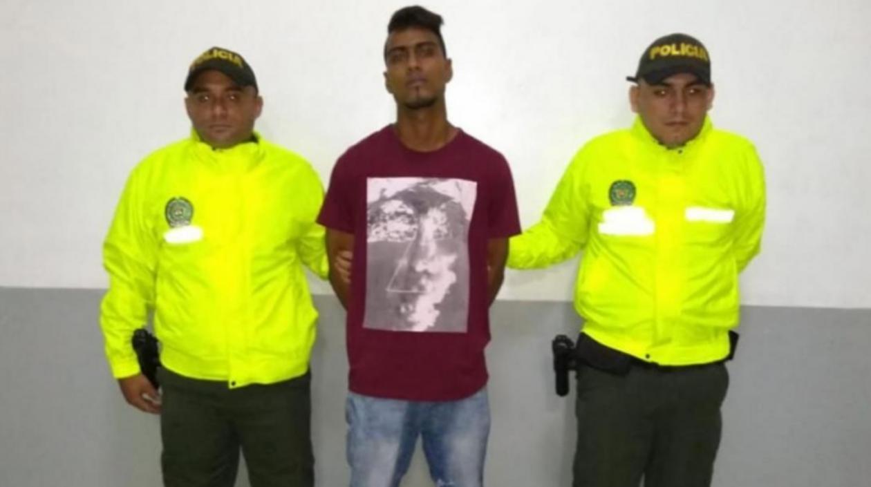 Deibinson Enrique Guette Hernández, alias ‘Makuto’, cuando fue capturado en enero del 2019.