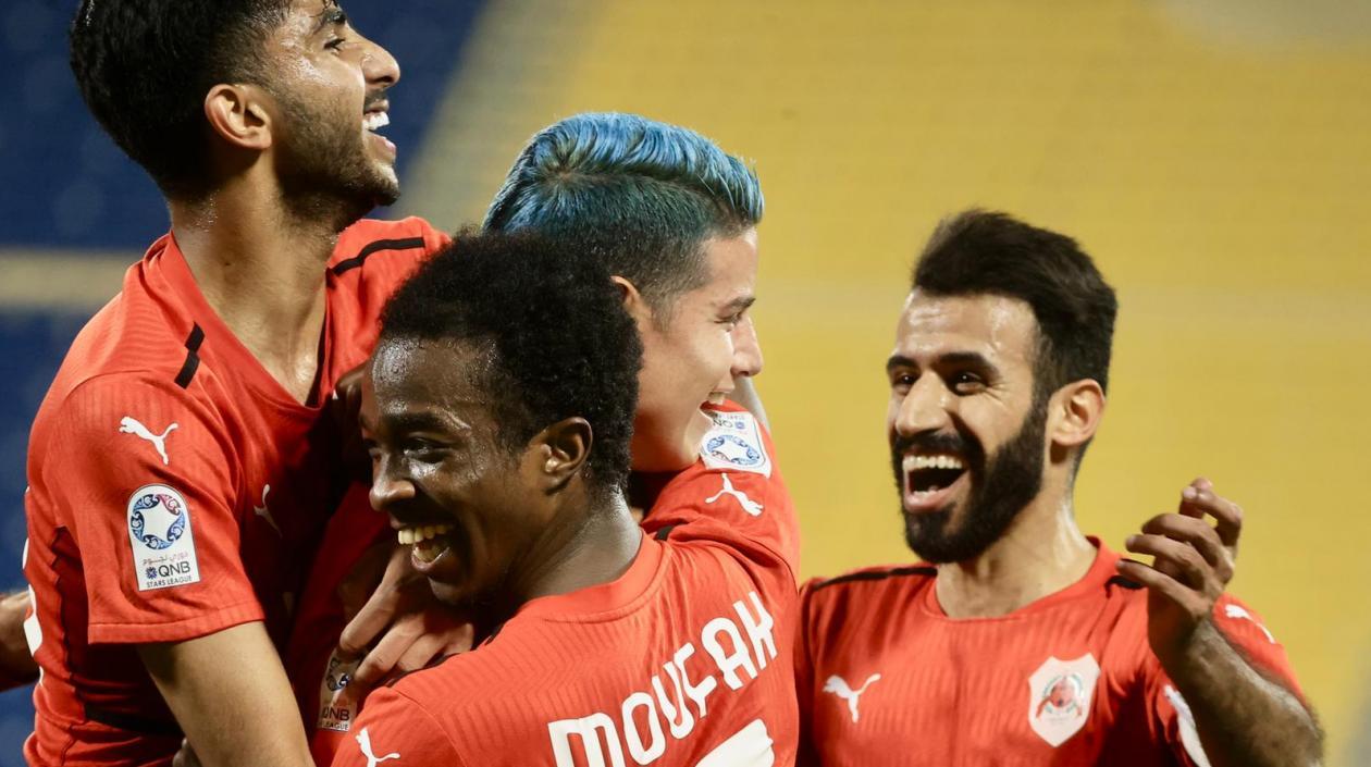 El colombiano James Rodríguez logró un doblete que selló el 3-0 con el que el Al-Rayyan derrotó al Al-Wakrah. 